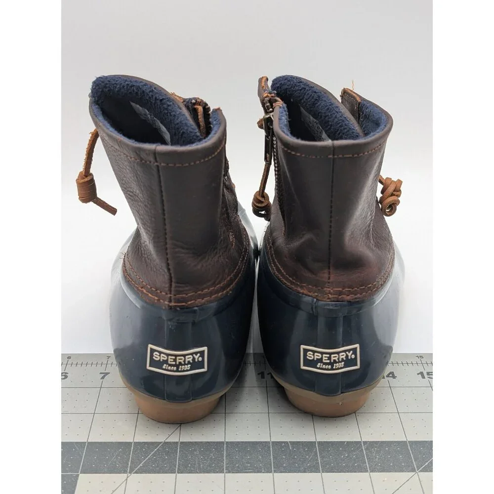 Sperry Womens Duck Boots Rubber Leather‎ Sz 10M